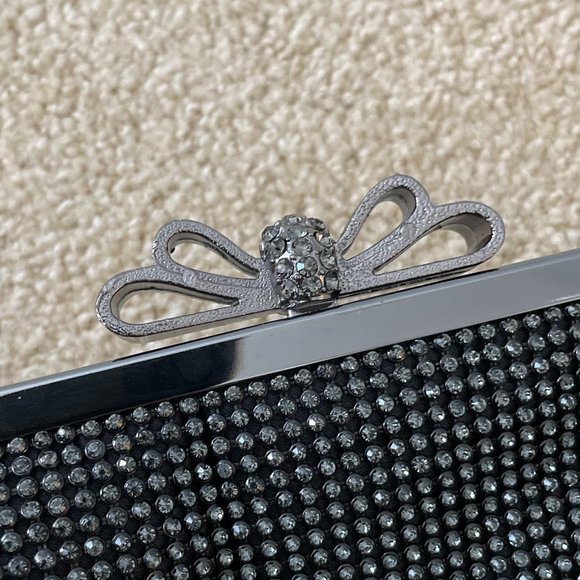 Silver and Black Sequin Clutch - Picture 6 of 6